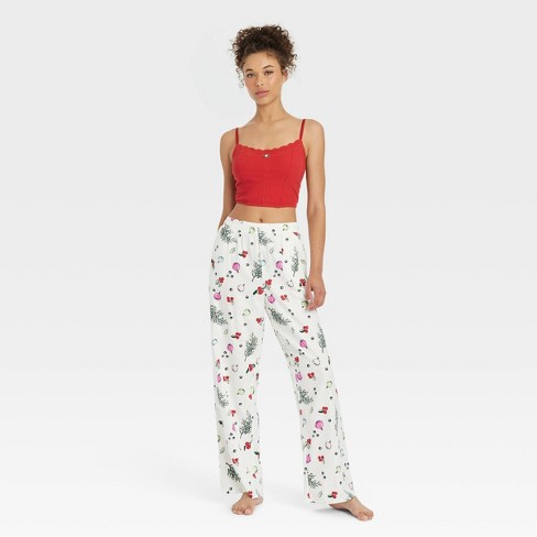 Women s Pajama Pants Colsie White Xs Target