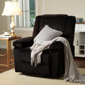 Corduroy Recliner Chair, Manual Recliner Sofa with Handle, Pillow Top Arms, Thick Padding - 1 of 4