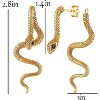 Mesmerizing Serpent Earrings - Gold & Silver Vintage Gothic Design, a Bold Statement for Punk & Halloween - 3 of 4