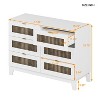 CAVINAS Wood Bedroom Dresser with 6 Drawer,Chest of Drawers Storage Cabinet with Metal Handles for Living Room,Entryway - 3 of 4