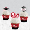 Big Dot of Happiness 2025 Red Graduation Cupcake Decoration - Party Cupcake Wrappers and Treat Picks Kit - Set of 24 - 3 of 4