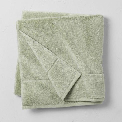 Pale green shop bath towels