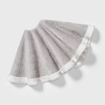 48in Quilt Christmas Tree Skirt Gray - Wondershop™