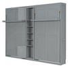 Merax Dual Twin Wall Murphy Beds with Center Cabinets & Shelves - 3 of 4