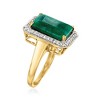 Ross-Simons 5.50 Carat Emerald and .20 ct. t.w. Diamond Ring in 14kt Yellow Gold - 3 of 4