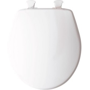 Mayfair by Bemis Toilet Seat, Round White Plastic - 1 of 3