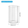 Unique Bargains High Borosilicate Glass Wear Resistant Clear Cylinder Vase - 2 of 4