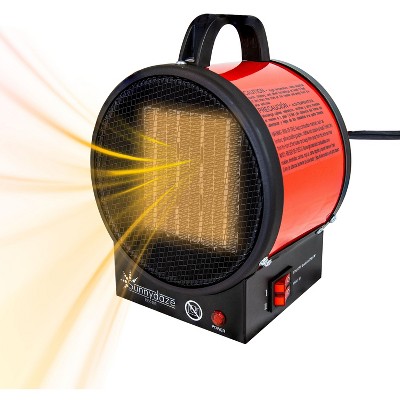 Portable Red Ceramic Electric Space Heater with Auto Shut-Off