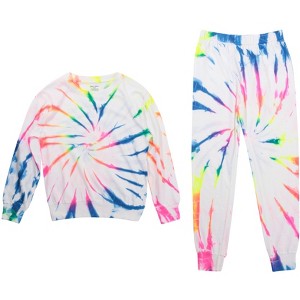 Just Love Tie Dye Long Sleeve T-Shirt and Jogger Pants for Girls - 1 of 3