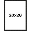 PosterPalooza | 20x28 Thin Barnwood Picture Frame, UV Acrylic, 2 Finishes - Grey and Black - 2 of 4