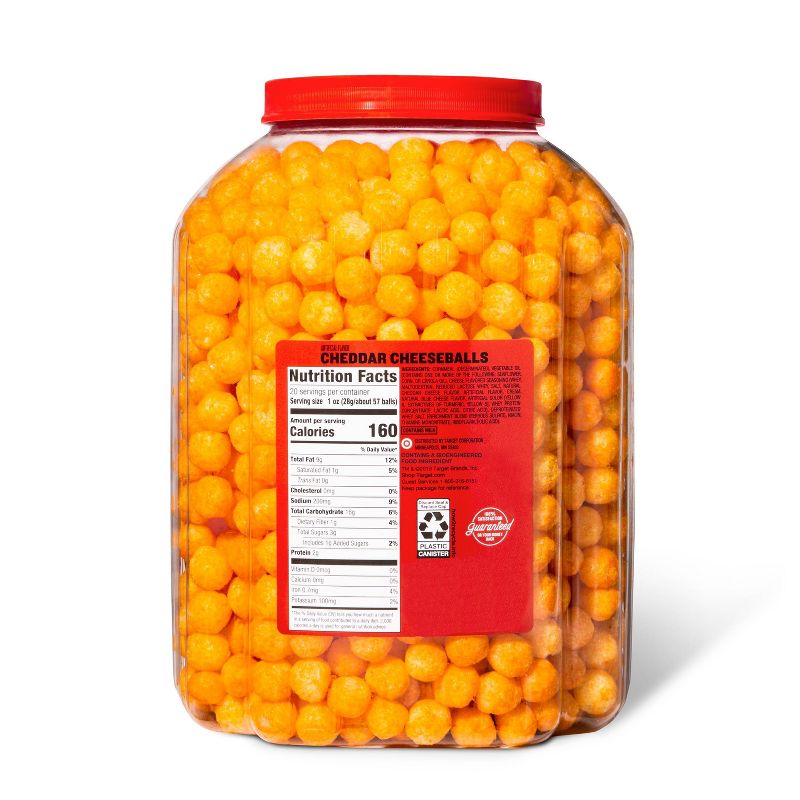 Cheddar Cheese Balls Corn Snacks  - 20oz (1lb 4oz) 567g  - Market Pantry&#8482;, 4 of 6