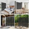 DSVIMOY Outdoor Privacy Screen, 72" H×45" W Patio Privacy Screen, Freestanding Decorative for Deck Balcony Patio, Black, 45.47"*15.75"*72.05" - 4 of 4