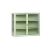 DOMETOUR 27.56"Glass Doors Modern Two-door Wall Cabinet with Featuring Three-tier Storage for Entryway Living Room Bathroom Dining Room - 3 of 4