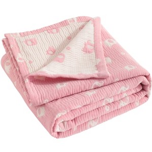 3 Layer Muslin Cotton Toddler Blanket, Super Soft and Warm Crib Blanket - NTBAY - 1 of 4