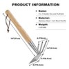 Itopfox 2-in-1 Hand Garden Hoe and Cultivator, Stainless Steel Weeding Tool with Wooden Handle for Digging, Loosening Soil, Cultivating, Planting - 2 of 4