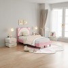 Nasitip Twin Bed Frame for Kids, Upholstered Platform Bed Frame with Adjustable Headboard, Wooden Slats Support, No Box Spring Needed - 2 of 4