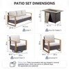 Buenhomino 8 Piece Patio Furniture Set with 41" Fire Pit Table Wicker Rattan Patio Sectional Sofa Set Outdoor Seating Furniture with Thickened Cushion - 3 of 4