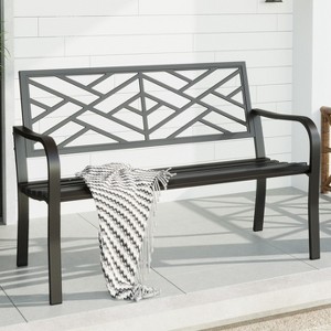 Captiva Designs Two Seat Cast Steel Garden Bench - 1 of 4