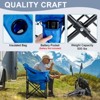 Docred Folding Rocking Camping Chair, Portable Outdoor Rocker with Cooler Bag, 400lbs Capacity, 600D Oxford Fabric, Padded Rocker Chair - 4 of 4