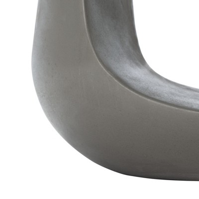 Vikki Dark Grey Concrete Modern Accent Stool