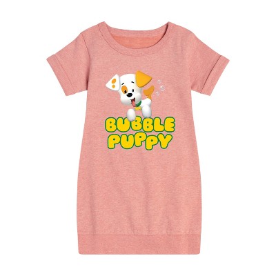 - Bubble Guppies - Bubble Puppy Graphic Short Sleeve Fleece Dress