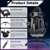 KWPZQEB Gaming Chair, Video Game Chair with Lumbar Support, Headrest and Footrest, Height Adjustable Ergonomic Computer Gaming Chair for Home Office - 4 of 4