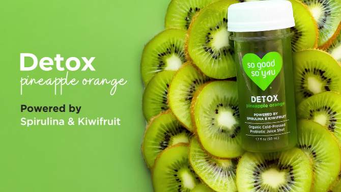 So Good So You Detox Pineapple Orange Organic Probiotic Shot - 1.7 fl oz, 2 of 13, play video