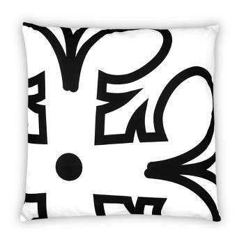 Star Wars Black Rebel Symbol 25"x25" White Square Outdoor Pillow