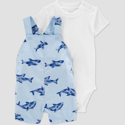 Image of Baby Boys' Shark Top & Bottom Set - Just One You® made by carter's Blue 6M