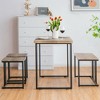 Costway 4-Piece Dining Table Set Industrial Dinette Set Kitchen Table w/Bench & 2 Stools - 4 of 4