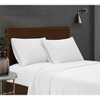 London Fog Twin 3pc Garment Wash Solid Sheet Set White: Microfiber, Machine Washable, Includes 2 Pillowcases - image 3 of 3