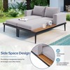 Dolonm 2-in-1 Outdoor Daybed:Convertible 2-Seater w/Removable Washable Cushions, Drink Ledges, Adjustable Legs - 4 of 4