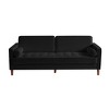 NicBex Couches for Living Room 82.51" Convertible Loveseat Sleeper Sofa Bed Fabric Sofa Couch with Adjustable Backrest and Storage Pockets, Black - 4 of 4