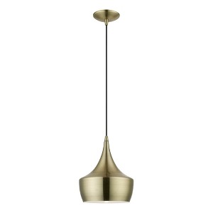 Livex Lighting Waldorf 1 - Light Pendant in  Antique Brass - 1 of 1