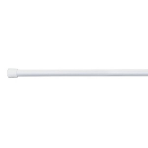iDESIGN Cameo Metal Expandable Constant Tension Shower Curtain Rod White - 1 of 3