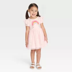 Toddler Girls' Rainbow Tulle Dress - Cat & Jack™ Pink