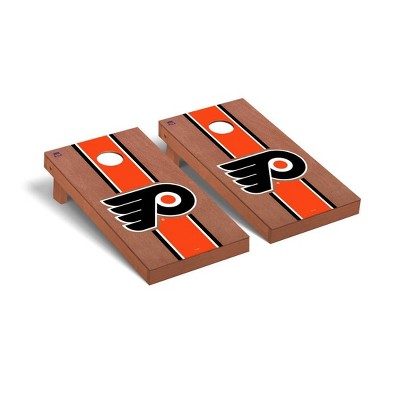 NHL Philadelphia Flyers Premium Cornhole Board Rosewood Stripe Version