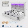 AMERLIFE Daybed with Bookcase Headboard, USB-C Charging, RGB Lights & 3 Drawers - 2 of 4