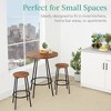 Best Choice Products 3-Piece Bistro Set, Modern Round Counter Height Dining Set w/ 2 Stools, Metal Frame - 3 of 4