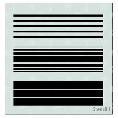Stencil1 Stripe Repeating - Stencil 5.75" x 6"