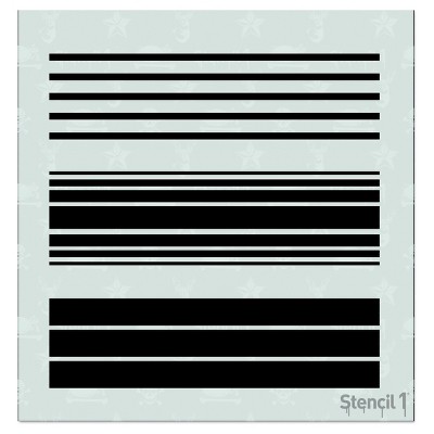 Stencil1 Stripe Repeating - Stencil 5.75" x 6"