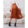 Clearlove Women's Velvet High Waist Shirred Tiered Maternity Skirt Flounce Hem Stretchy Bump Flowy Midaxi - 3 of 4