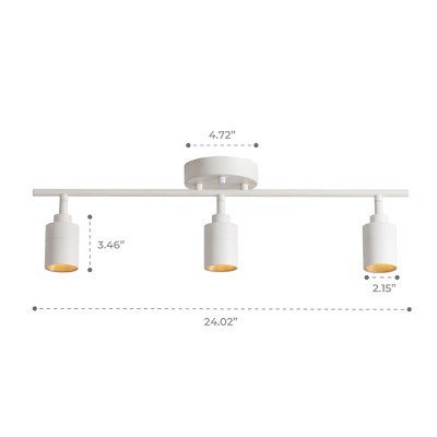 Shura White and Gold 3-Light LED Track Lighting Kit