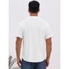 INSPIRE CHIC Men's Camp Collar Button Down Short Sleeve Hollow Texture Knit Shirts - 3 of 4