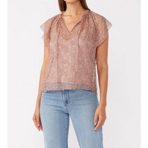 Women's Ruffle Top With Spaghetti Neck Tie - LOVESTITCH - 1 of 4