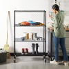GustoWave Garage Shelving, 58" Heavy Duty Metal Shelving with Wheels & Adjustable Shelf for Kitchen, Pantry, Black - 3 of 4
