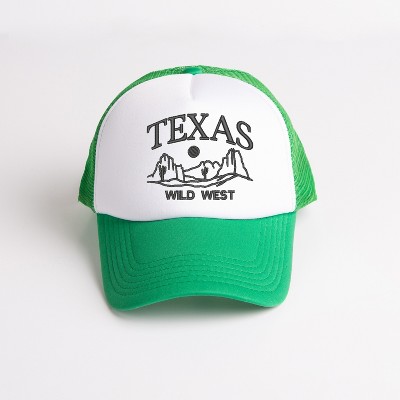 Simply Sage Market Embroidered Texas Wild West Foam Trucker Hat