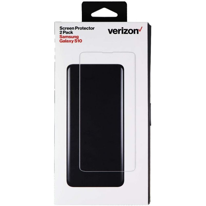 Verizon Curved Display Screen Protector for Samsung Galaxy S10 - Clear (2 Pack), 1 of 4