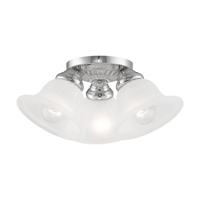 Livex Lighting Edgemont 3 - Light Flush Mount in  Polished Chrome