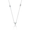 Guili Stunning Sterling Silver Necklace with White Gold Plating, Dazzling Triangle Pendant Adorned with Sparkling Cubic Zirconia for Modern Elegance - 3 of 3